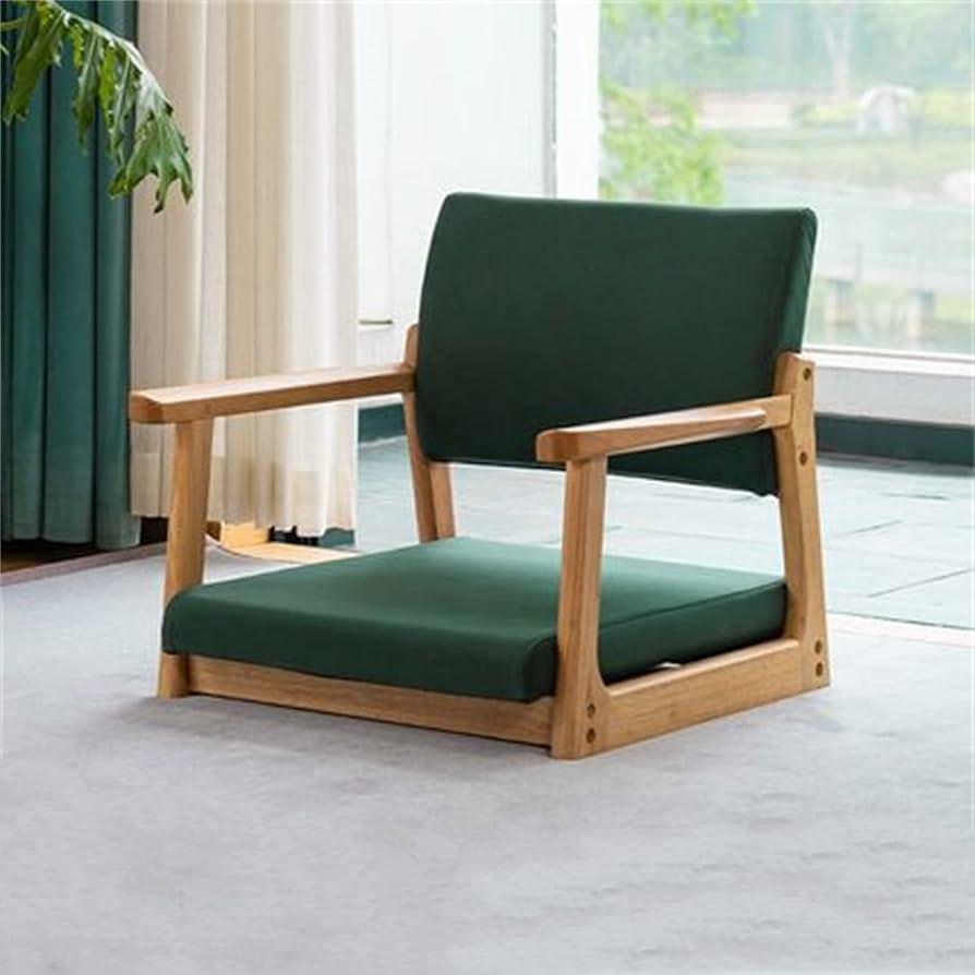 Amazon｜和室用 座椅子 畳の座席の背もたれの固体木の怠惰な床の